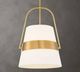 Uttermost® Harness Warm Brass/White Pendant-1
