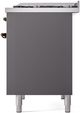 Ilve® Nostalgie II Series 40" Graphite Matte Pro Style Dual Fuel Range-4