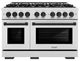ZLINE Autograph Edition 48" Satin Stainless Steel Pro Style Dual Fuel Range with Matte Black Accents-0