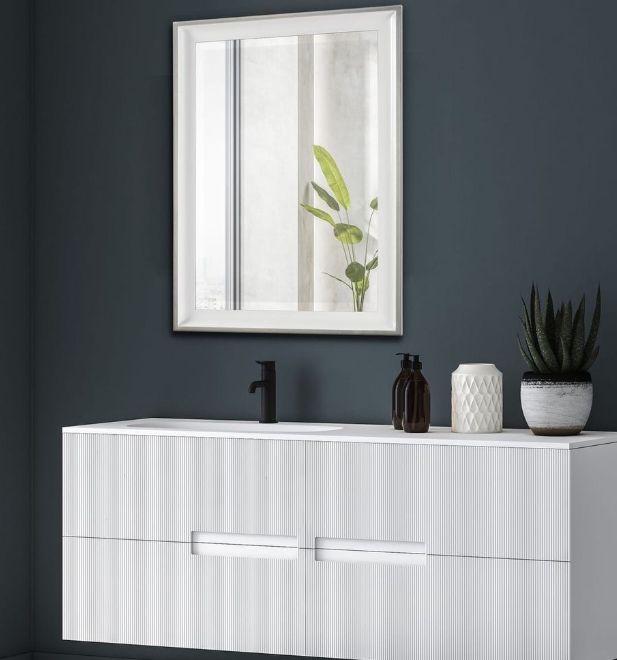 Uttermost® Lahvahn Gloss White Mirror-1