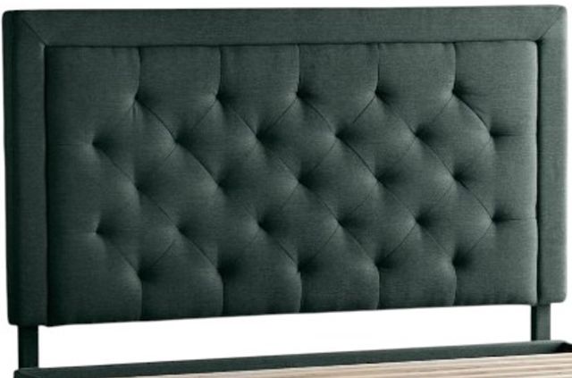 Malouf® Hennessey Charcoal King Upholstered Headboard-0