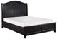 Mazin Furniture Herman Charcoal Brown Eastern King Platform Bed with Footboard Storage-0