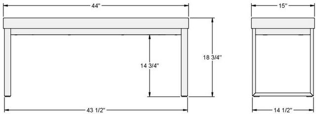 Amisco Customizable Dryden 40'' Upholstered Bench-1