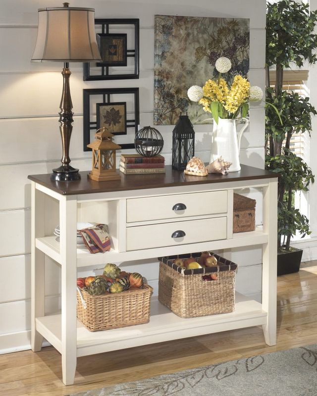 Signature Design by Ashley® Whitesburg Brown/Cottage White Dining Server-2
