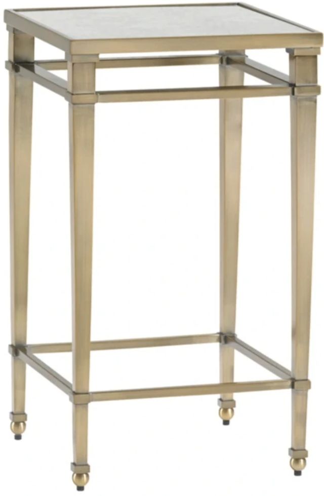 Lexington Home Kensington Place Mirror Glass  Accent Table with Coville Metal Base -0