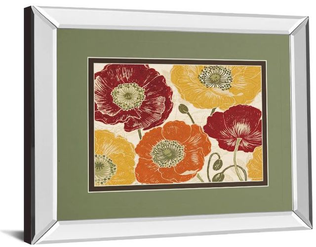 Classy Art A Poppy’s Touch I Spice by Daphne Brissonnet Mirror Framed Wall Art-1