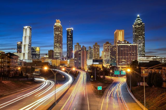 Classy Living Atlanta at Night Wall Art-0