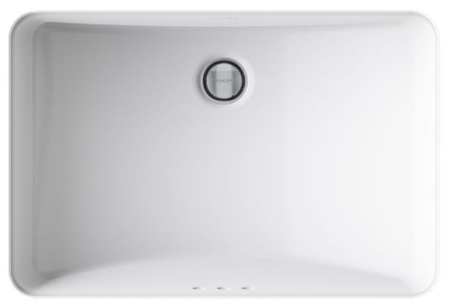 Kohler Ladena® White 23.25" Rectangular Undermount Bathroom Sink-1