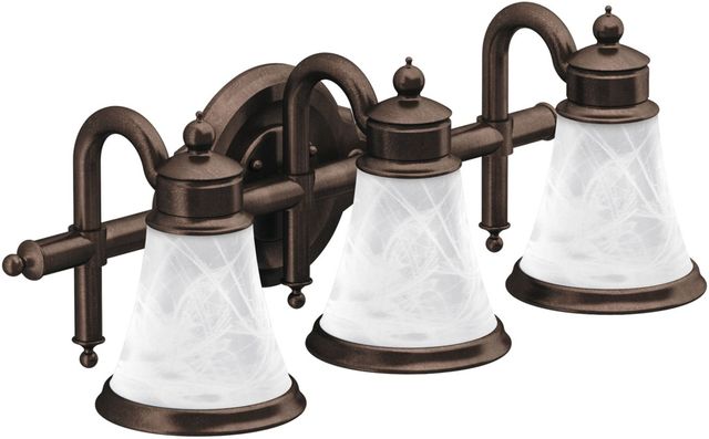 Moen® Waterhill® Oil Rubbed Bronze Three Globe Bath Light-0