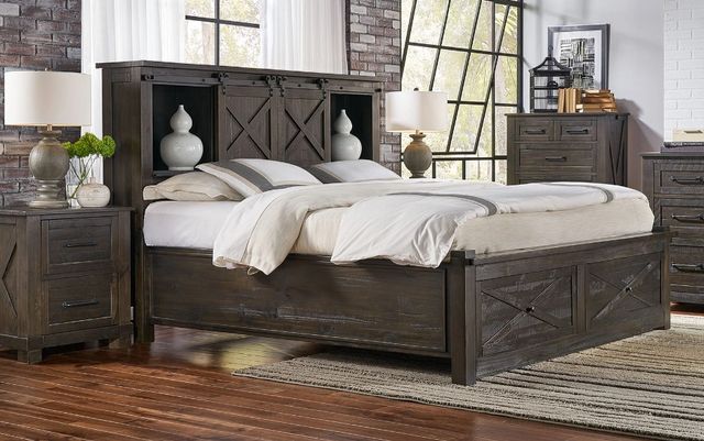 A-America® Sun Valley Charcoal Queen Storage Bed-2
