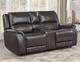 Steve Silver Co. Alexandria 3-Piece Chocolate Leather Power Reclining Console Loveseat-2