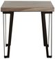 International Furniture Direct Natural Parota Brown End Table with Black Base-2