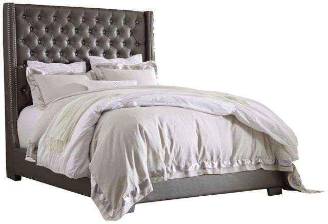 Signature Design by Ashley® Coralayne 3-Piece Gray Queen Upholstered Bed Set-1