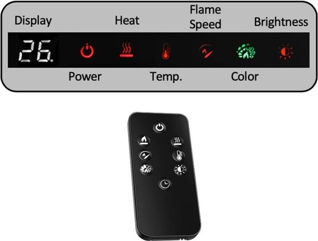 International Furniture Direct Mezquite Brown 70" Console Fireplace-4