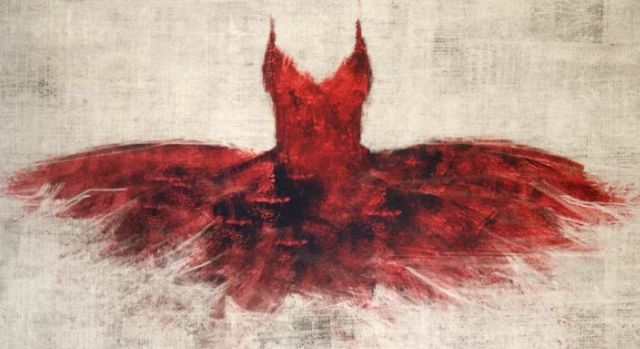 Stylecraft Dann Folely Lifestyle Red Dress Gray/Red Wall Art-1