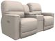 La-Z-Boy® Cade Oyster Leather Power Reclining Loveseat with Console and Headrest-0