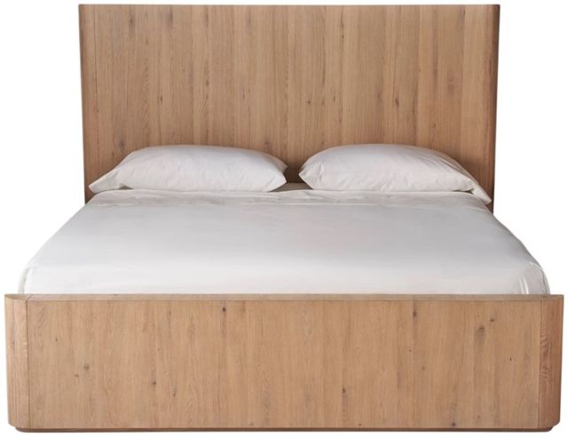 Universal Explore Home™ New Modern Walker Organic Natural Oak California King Panel Bed-2