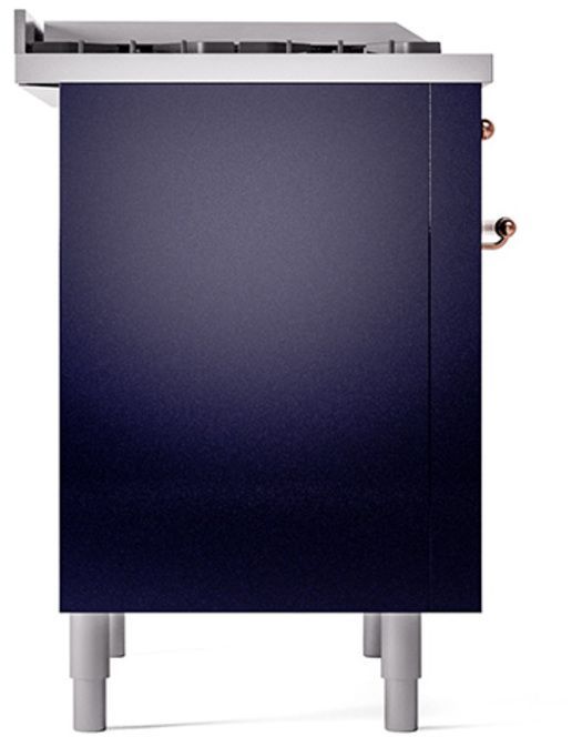 Ilve® Nostalgie II Series 36" Midnight Blue Pro Style Dual Fuel Range-3