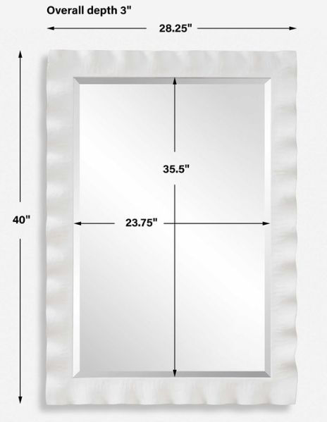 Uttermost® Haya White Mirror-2