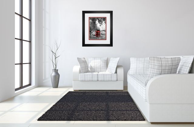 Classy Art “Telephone” By Emily Navas Black 34 in. x 40 in. Framed Print Wall Art-3