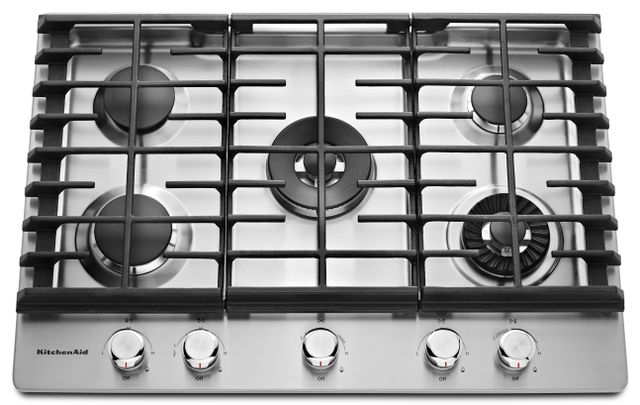 KitchenAid® 30'' Stainless Steel Gas Cooktop