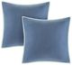 Olliix by Madison Park Blue California King Isla 8 Piece Cotton Printed Reversible Comforter Set-1
