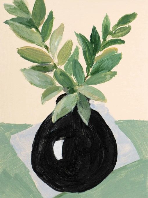 Classy Art Little Plants in Black Vase III by Lanie Loreth Wall Art-0