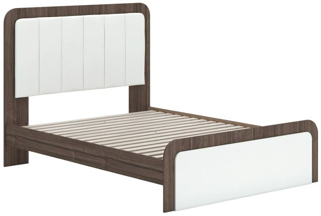 Signature Design by Ashley® Kendanport Brown-White Queen Upholstered Panel Bed-1