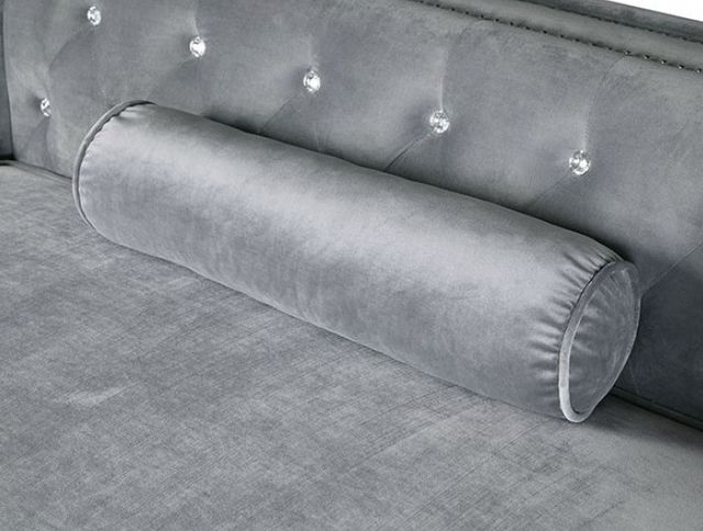 Furniture of America® Amie 2-Piece Gray Left-Arm Facing Sectional and Chaise-3