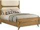 Coaster® Bennett Cream/Light Oak Youth Full Upholstered Panel Bed-2