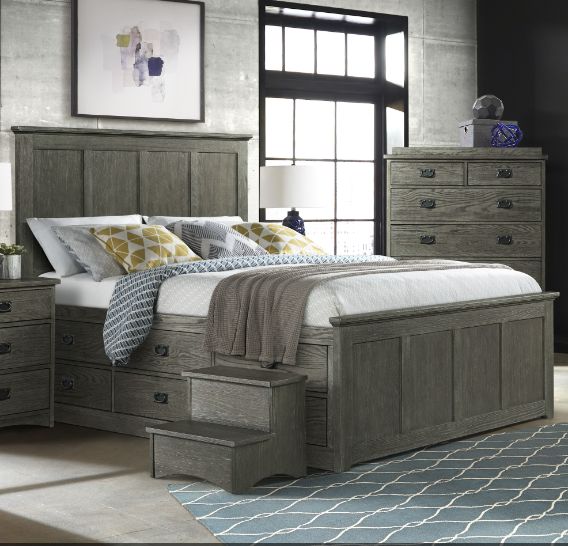 Intercon Oak Park Brushed Pewter 5-Drawer Media Chest-1