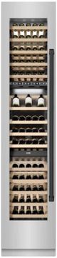 ZLINE Autograph Edition 18 in. 9 Cu. Ft. Triple Zone 68 Bottle Left Hinge Column Wine Cooler in Stainless Steel with Matte Black Accents-2