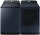 Samsung Brushed Navy Top Load Washer & Gas Dryer Laundry Pair-0