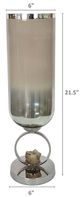 A & B Home Beige/Silver Vase-5