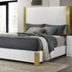 Furniture of America® Basildo Gold/White Queen Panel Bed-2