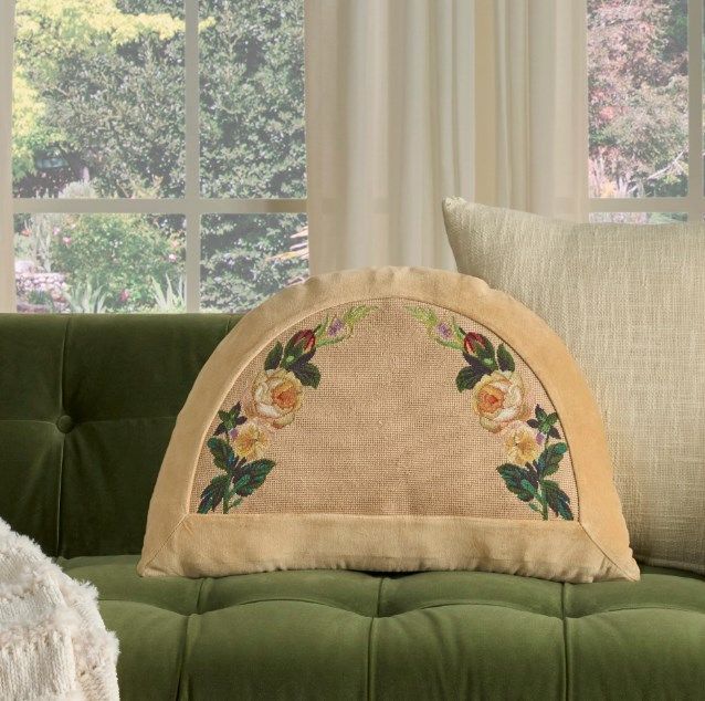 Nourison Home™ Mina Victory Vintage Pillow Beige 16"x24" Throw Pillow-3