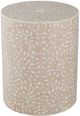 A & B Home Pale Pink Metallic Floral Pattern Side Table-0