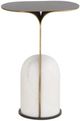 Fairfield® Sundries Solstice Antique Bronze Drink Table with White Base-2