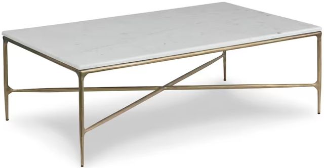 Bassett® Furniture Keswick Bronze/White Rectangular Cocktail Table-0