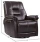 Parker House® Carnegie 2-Piece Verona Coffee Power Cordless Swivel Glider Recliner Set-3