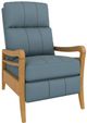 Best® Home Furnishings Customizable Ryberson Leather Manual High Leg Recliner with Honey Birch Legs-0