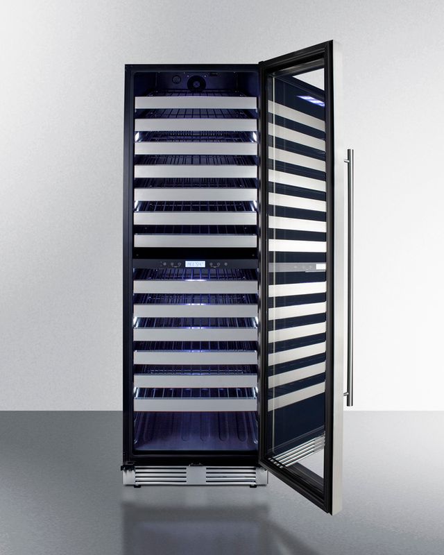 Summit® 24" Stainless Steel Dual-Zone Wine Cellar-3