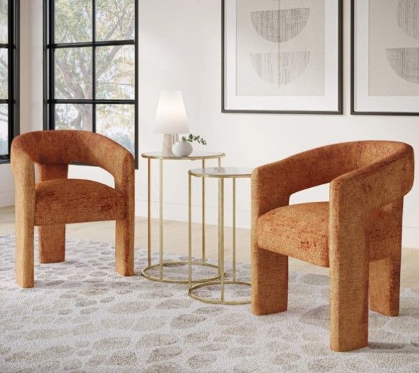 Jofran Inc. Urban Archive Gwen Rust Upholstered Chair-1