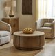 Uttermost® Tindall Provincial Round Travertine Coffee Table-1