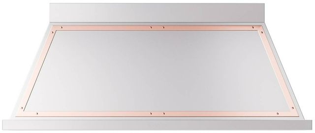 Ilve® Nostalgie II Noblesse 60" Stainless Steel Wall Mounted Range Hood with Copper Trim-0
