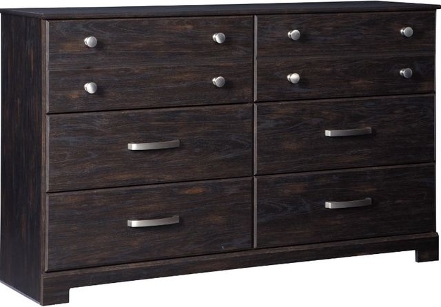 Signature Design by Ashley® Reylow 5-Piece Dark Brown Queen Poster Bed Set-2