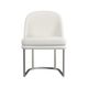 Bassett Mirror Pearl Brushed Silver/Ivory Dining Chair-1