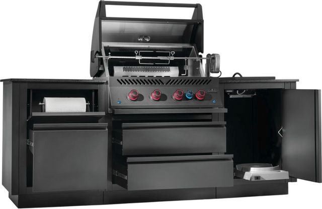 Napoleon OASIS™ 300 112" Matte Black Outdoor Kitchen Kit-1