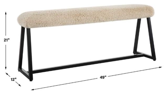 Uttermost® Taupo Beige Bench-3