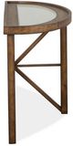 Magnussen Home® Kirkpatrick Weathered Walnut Demilune Sofa Table with Glass Insert Top -5